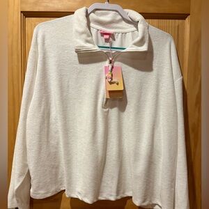 Stoney Clover women’s terry cloth quarter zip pullover NWT size 1X